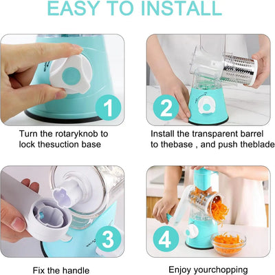 🥕 Trancheuse à Légumes Multifonctionnelle à Tambour – Votre Allié Cuisine au Quotidien