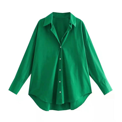 Chemise à boutons multicolores pour femme d'été