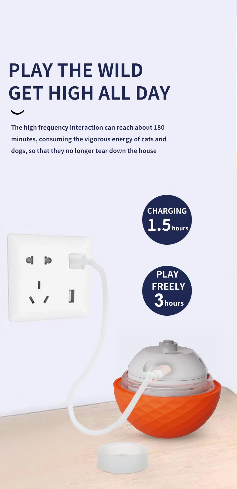 Balle jouet intelligente pour chien