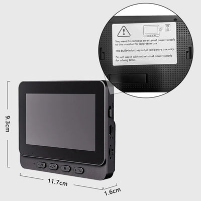 Interphone Visuel Sans Fil 2,4 GHz avec Écran IPS 4,3”