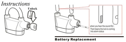 Universal anti-theft padlock for bicycle, motorcycle, door, home gate 