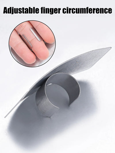 Protège-doigts en acier inoxydable – L’allié sécurité pour vos découpes en cuisine 🍅🔪