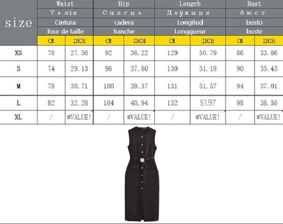 MUJER 2025 Robes pour femmes  mi-longue sans manches  Printemps/été