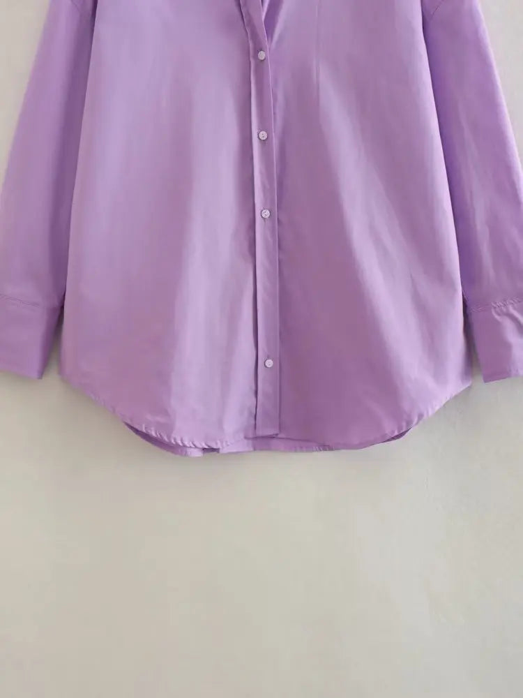 Chemise à boutons multicolores pour femme d'été