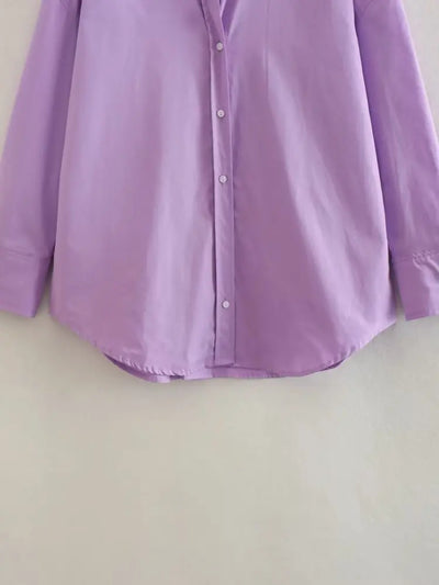 Chemise à boutons multicolores pour femme d'été